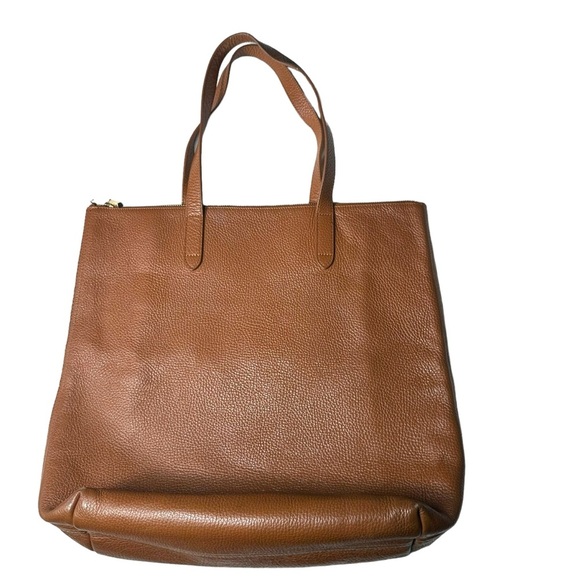 Cuyana Classic Leather Zipper Tote Brown - Picture 2 of 16